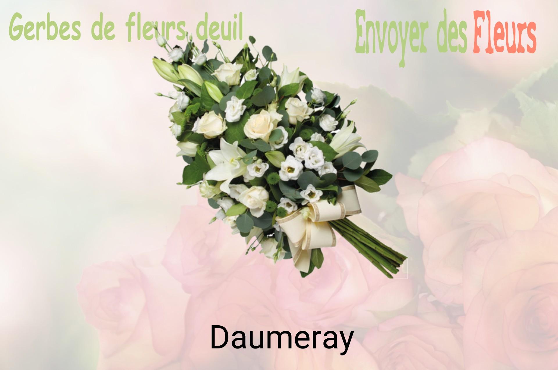 Gerbe de fleurs de deuil livrée à Daumeray